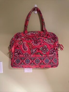 Vera Bradley Quilted Pink Paisley Tote Bag - Women's Carryall computer purse